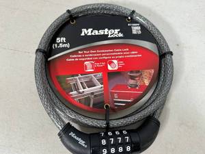 lot 227 image: New Masterlock 5 ft Combination Cable Lock