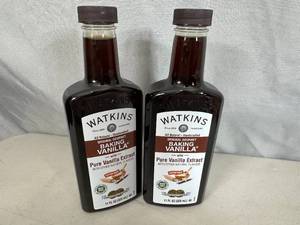 lot 240 image: 2 New Large Bottles of Watkins Baking Vanilla