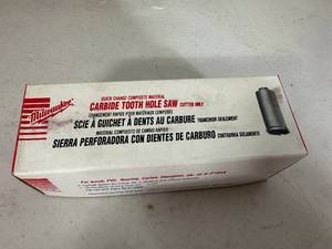 lot 243 image: New Milwaukee Carbide Tooth Hole Saw 1