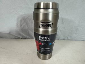 lot 258 image: New Thermos 16 oz Stainless Steel Travel Tumbler