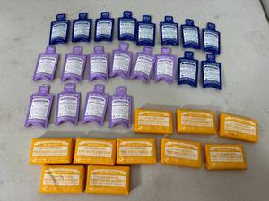lot 270 image: 30 New Dr Bronners Travel Sized Liquid and Bar Soaps