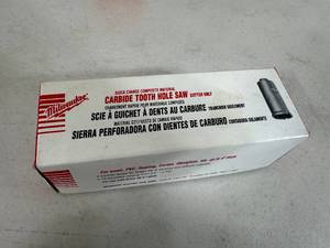 lot 307 image: New Milwaukee Carbide Tooth Hole Saw 34