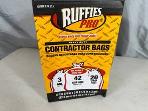 lot 313 image: New Box of Heavy Contractor Trash Bags