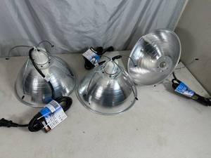 lot 324 image: 3 New Hanging Brooder  Heat Lamps
