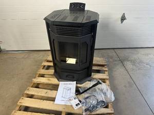 lot 1 image: Brand New Pellet Stove  Furnace with Wifi Controls