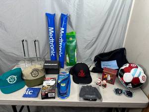 lot 25 image: Dept 56 Leather Jacket Ornament, Vintage Hats, Soccer Ball, More
