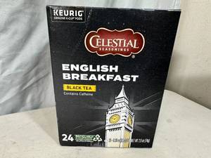lot 39 image: New Celestial Seasonings English Breakfast Kuerig KCups Black Tea