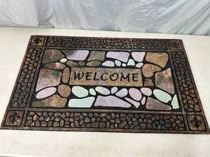 lot 79 image: New Heavy Rubber Outdoor Welcome Mat