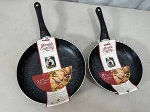 lot 94 image: 2 New EuroHome Marble Coating Fry Pans