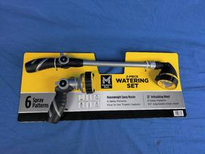 lot 99 image: New Members Mark 2-Piece Watering Set, Heavy Duty Spray Nozzle, 22 Wand