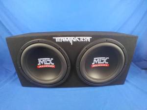 lot 133 image: MTX Terminator 1200-Watt Dual Subwoofer Enclosure