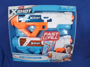lot 142 image: New Zuru X-Shot Epic 2 Pack Water Blaster
