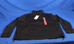 lot 148 image: New Members Mark Black Womens Zipper Front Kangaroo Pocket Long Sleeve Travel Pullover Sixe X Large