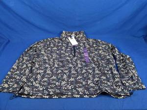 lot 154 image: New Members Mark Womens Zipper Front Kangaroo Pocket Long Sleeve Travel Pullover Shirt Size XXL