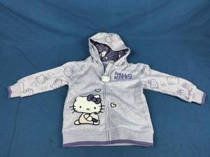 lot 156 image: New Hello Kitty Youth Girls Soft Long Sleeve Full Zip Hooded Graphic Design Jacket. Youth Size 4