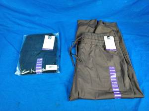 lot 162 image: New Members Mark High Rise Ankle Legging Black Size XXL and Travel Jogger Brown Size XXL