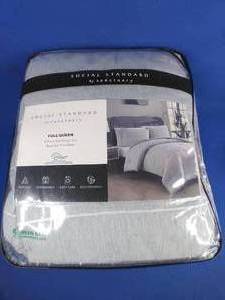 lot 174 image: New Social Standard by Sanctuary Seersucker Quilt Set. Size Full  Queen Gray