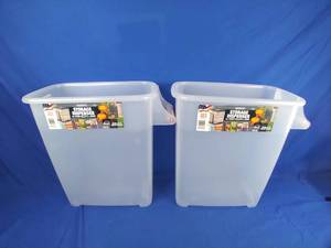 lot 181 image: New  Buddeez 40 Lb. Pellet and Multi-Use Storage Dispenser 2-Pack