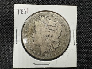 lot 9 image: 1881 Morgan Silver Dollar