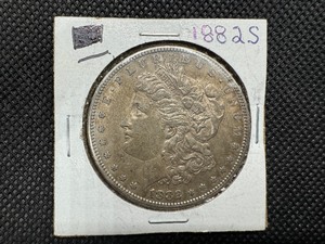 lot 12 image: 1882-S Morgan Silver Dollar