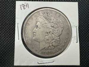 lot 25 image: 1891 Morgan Silver Dollar