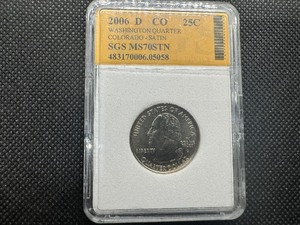 lot 44 image: 2006 D Colorado-Satin Quarter SGS MS70STN