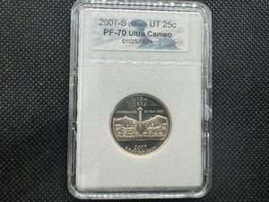 lot 47 image: 2007 S (Silver) Utah Quarter PF70 Ultra Cameo