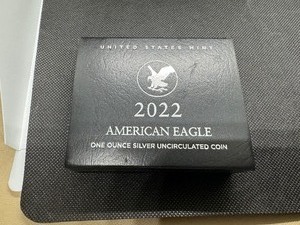 lot 54 image: 2022 American Eagle 1-Ounce Silver Uncirculated Coin with Box and COA