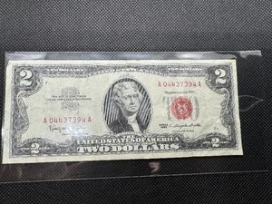 lot 86 image: 1963 Red Seal Two Dollar Bill