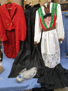 lot 8 image: Maiden Costume, Cape, Long Tail Jacket