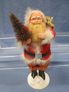 lot 19 image: Vintage Paper Mache Santa