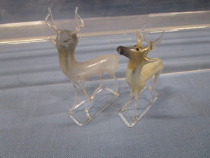 lot 59 image: Fragile Blown Glass Deer - German