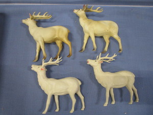 lot 89 image: Four Celluloid Deer Occupied Japan