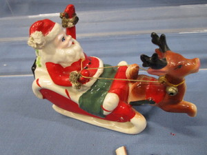lot 95 image: Santa Sleigh Kreiss, Deer - Broken Legs