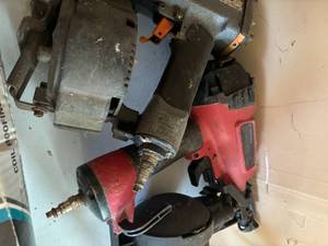 lot 44 image: 2 Roofing Nailers and a box of Gripfast Roof Nails