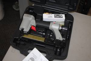 lot 28 image: Porter-Cable 18-GA 12-1 Air Narrow Crown Stapler with Case