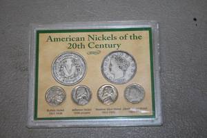 lot 108 image: American Nickels of the 20th Century Collectors Set - 1911, 1913-1938 Buffalo, 1938- Jefferson, 1942-1945 Wartime Silver Nickel, 1883-1913 Liberty Head