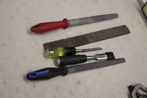 lot 65A image: Lot of (5) Assorted Rasps and Chisels