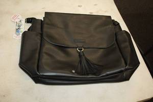 lot 166 image: Skip Hop Womens Black Leather BagPack