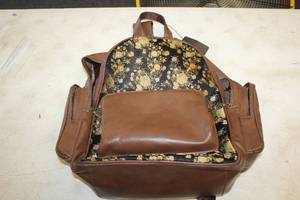lot 168 image: La Milano Womens Brown Leather Designer Backpack