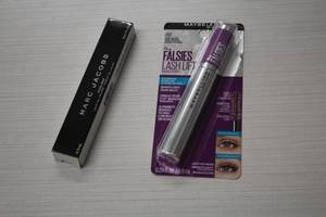 lot 237 image: Lot of (2) Assorted Make-Up Cosmetics - Maybellene Falsies Lash Lift, Marc Jocobs Highliner Liquid Gel Eyeliner