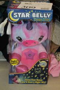 lot 309 image: Dream Lites Star Belly Magical Unicorn Huggable Night Light