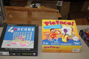 lot 300 image: Board Games - 4 To Score, Hasbro Pie Face 