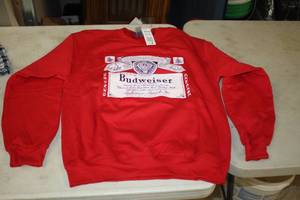 lot 368 image: Ragstock Size Medium Budweiser logo Sweatshirt
