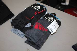 lot 392 image: Adidas Size 6-12 Mens Socks - (1) 6-pack, (1) 3-pack