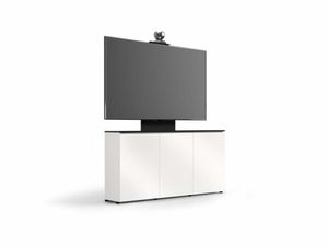 lot 3 image: Salamander Designs 3-Bay Low-Profile Wall Monitor  Display  TV  Television Cabinet - MSRP $3,000
