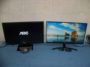 lot 42 image: (2) 23.8 Acer and AOC LCD Computer  PC Monitors