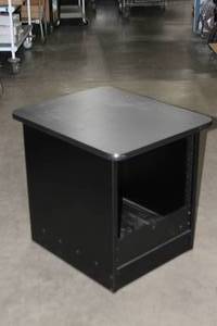 lot 72 image: Commercial  Furniture-Grade Black & Gray Audio Video Computer Equipment Rack Cabinet