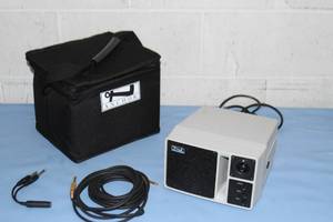 lot 79 image: Anchor Audio AN-130 Compact  Portable PA Public Address Speaker System with Travel Case & Cables