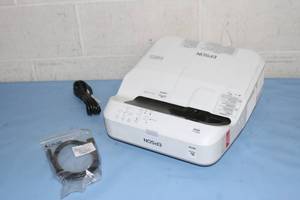 lot 94 image: Epson PowerLite 685W WXGA Ultra-Short-Throw 3500-Lumen Brightness HD Projector  Projection System